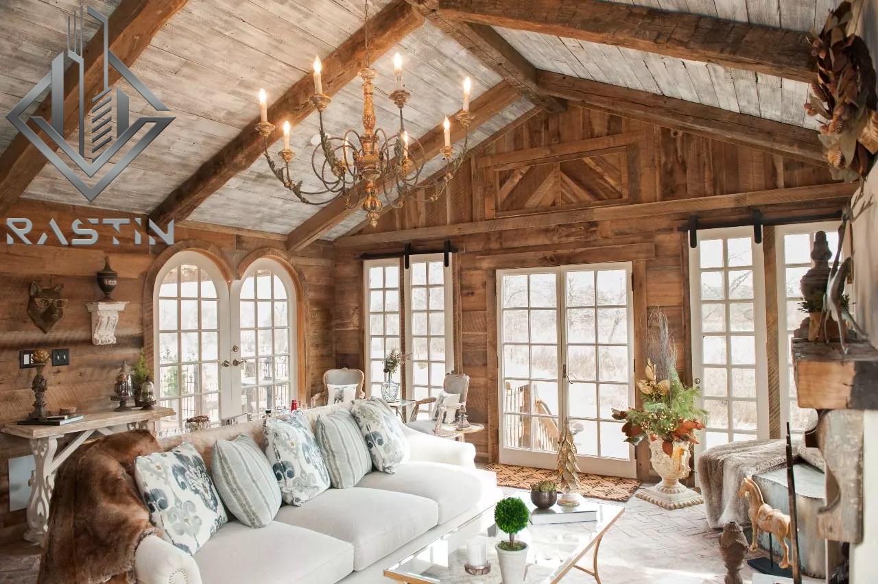 طراحی داخلی ویلای روستیک 