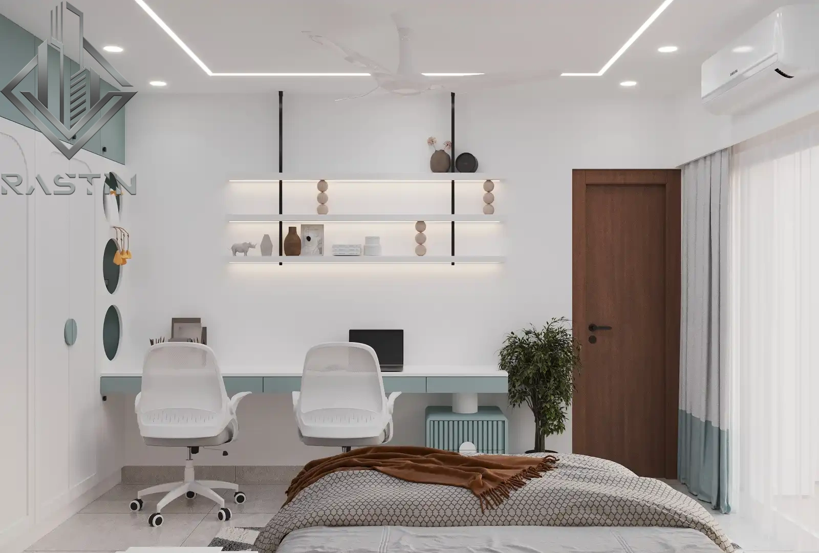 رنگ اتاق مطالعه